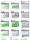 Kalender 1991 mit Ferien und Feiertagen Sachsen-Anhalt