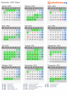 Kalender 1991 mit Ferien und Feiertagen Dijon