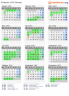 Kalender 1991 mit Ferien und Feiertagen Nantes