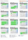 Kalender 1991 mit Ferien und Feiertagen Nizza