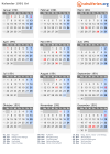 Kalender 1991 mit Ferien und Feiertagen Uri