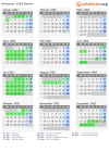 Kalender 1992 mit Ferien und Feiertagen Berlin