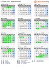 Kalender 1992 mit Ferien und Feiertagen Niedersachsen