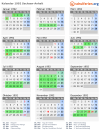 Kalender 1992 mit Ferien und Feiertagen Sachsen-Anhalt