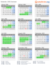 Kalender 1992 mit Ferien und Feiertagen Sachsen
