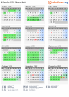 Kalender 1992 mit Ferien und Feiertagen Nancy-Metz
