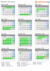 Kalender 1992 mit Ferien und Feiertagen Nizza