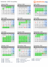 Kalender 1992 mit Ferien und Feiertagen Versailles