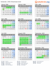 Kalender 1992 mit Ferien und Feiertagen Oberösterreich