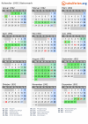 Kalender 1992 mit Ferien und Feiertagen Steiermark