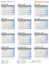 Kalender 1992 mit Ferien und Feiertagen Glarus