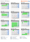 Kalender 1993 mit Ferien und Feiertagen Bayern