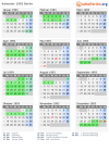 Kalender 1993 mit Ferien und Feiertagen Berlin