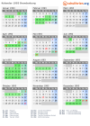 Kalender 1993 mit Ferien und Feiertagen Brandenburg
