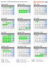 Kalender 1993 mit Ferien und Feiertagen Mecklenburg-Vorpommern