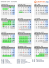 Kalender 1993 mit Ferien und Feiertagen Saarland