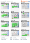 Kalender 1993 mit Ferien und Feiertagen Sachsen-Anhalt
