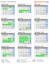 Kalender 1993 mit Ferien und Feiertagen Sachsen