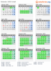 Kalender 1993 mit Ferien und Feiertagen Créteil