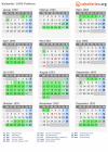 Kalender 1993 mit Ferien und Feiertagen Poitiers