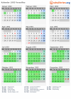 Kalender 1993 mit Ferien und Feiertagen Versailles