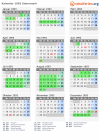 Kalender 1993 mit Ferien und Feiertagen Steiermark