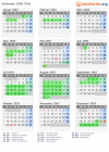 Kalender 1993 mit Ferien und Feiertagen Tirol