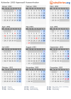 Kalender 1993 mit Ferien und Feiertagen Appenzell Ausserrhoden