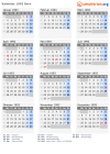 Kalender 1993 mit Ferien und Feiertagen Bern
