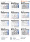 Kalender 1993 mit Ferien und Feiertagen Graubünden