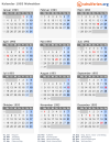 Kalender 1993 mit Ferien und Feiertagen Nidwalden