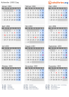 Kalender 1993 mit Ferien und Feiertagen Zug
