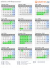 Kalender 1994 mit Ferien und Feiertagen Niedersachsen