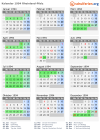 Kalender 1994 mit Ferien und Feiertagen Rheinland-Pfalz