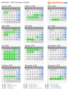 Kalender 1994 mit Ferien und Feiertagen Sachsen-Anhalt