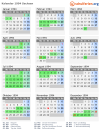 Kalender 1994 mit Ferien und Feiertagen Sachsen
