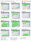 Kalender 1994 mit Ferien und Feiertagen Clermont-Ferrand