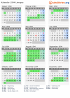 Kalender 1994 mit Ferien und Feiertagen Limoges