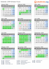 Kalender 1994 mit Ferien und Feiertagen Orléans-Tours
