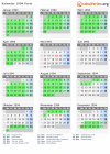Kalender 1994 mit Ferien und Feiertagen Paris