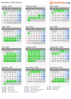 Kalender 1994 mit Ferien und Feiertagen Rouen