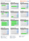 Kalender 1994 mit Ferien und Feiertagen Burgenland