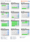 Kalender 1994 mit Ferien und Feiertagen Steiermark