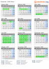 Kalender 1994 mit Ferien und Feiertagen Wien