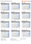 Kalender 1994 mit Ferien und Feiertagen Basel-Stadt