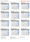 Kalender 1994 mit Ferien und Feiertagen Bern