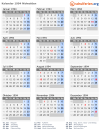 Kalender 1994 mit Ferien und Feiertagen Nidwalden