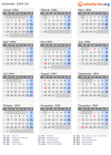 Kalender 1994 mit Ferien und Feiertagen Uri