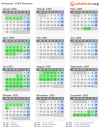 Kalender 1995 mit Ferien und Feiertagen Bremen