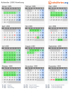 Kalender 1995 mit Ferien und Feiertagen Hamburg